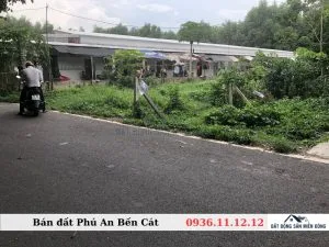 Bán Đất Phú An Bến Cát Mặt Tiền Đường Nhựa 24m Gần Công Ty ban dat phu an ben cat so 6