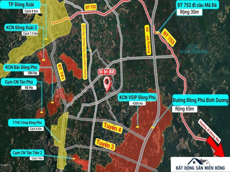 Khu công nghiệp 4200ha và hạ tầng xung quanh Đất nền Đồng Phú Bình Phước