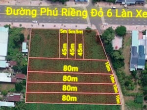 Sơ đồ lô đất 5x47m nằm trong khu bán đất Tân Phú Đồng Phú Bình Phước