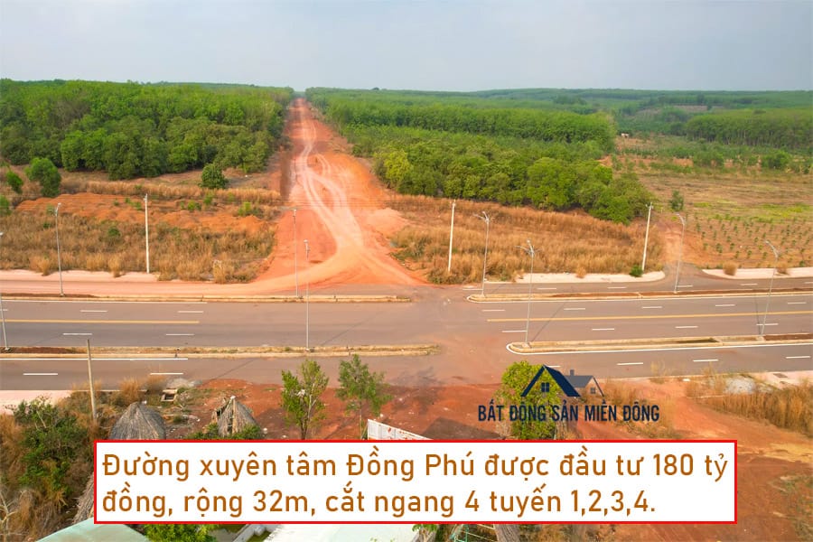 Đường Xuyên Tâm Đồng Phú: Tâm Điểm Đầu Tư 2026 & Báo Giá Mới Nhất Tuyến đường xuyên tâm tâm đồng phú cách KCN 4200Ha chỉ 1.5km