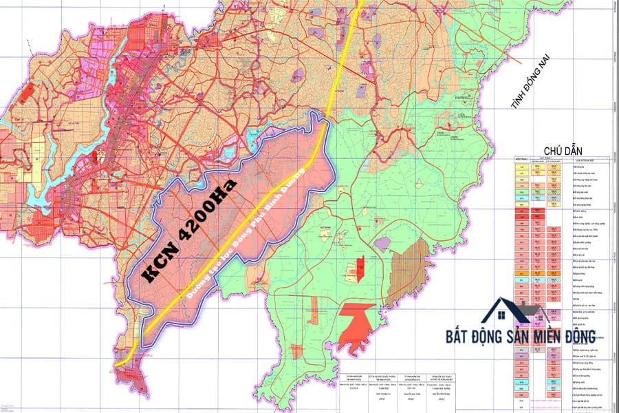 Bản đồ quy hoạch chi tiết KCN Đông Nam Đồng Phú 4.200ha bám sát trục đường tạo lực Đồng Phú Bình Dương